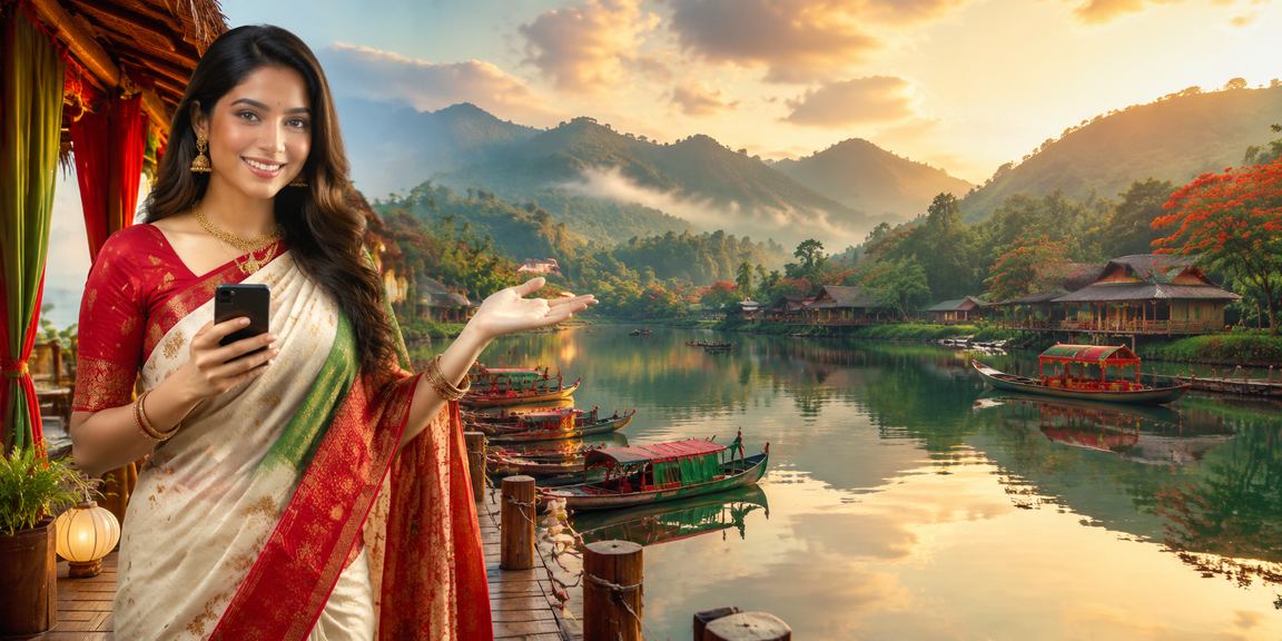বান্দরবানে শাড়ি থিমে মোবাইল পেমেন্ট হাই রোলার বেটিং